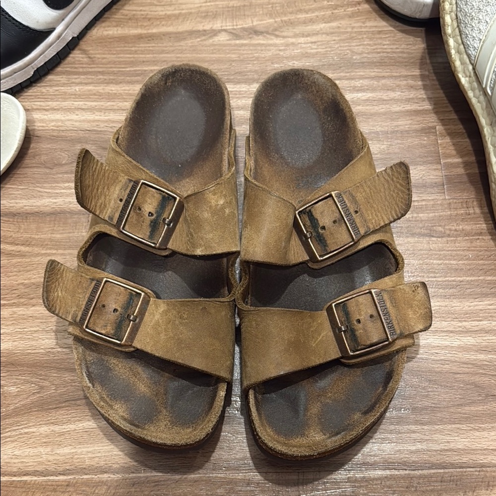 Brown Double-Strap Sandals